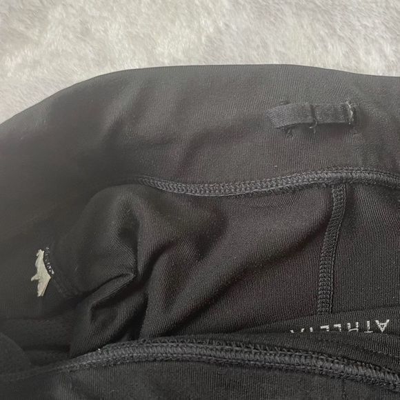 Athleta Black Reflective Mesh Drawstring Capris S - Picture 10 of 11